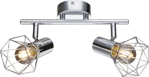 Reflektor XARA I, 2xE14, IP20, srebrna