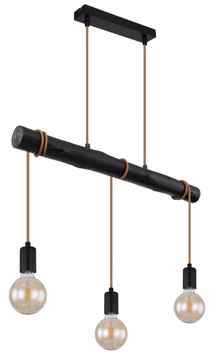 Viseća svjetiljka GREGOR, 3xE27, IP20, crna