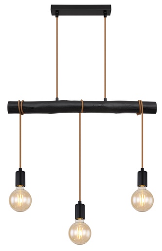 Viseća svjetiljka GREGOR, 3xE27, IP20, crna