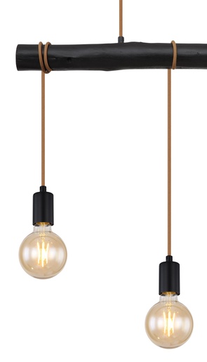 Viseća svjetiljka GREGOR, 3xE27, IP20, crna