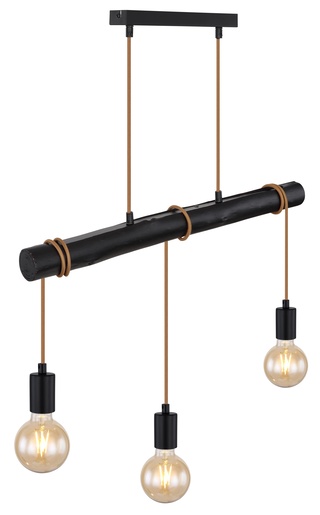 Viseća svjetiljka GREGOR, 3xE27, IP20, crna