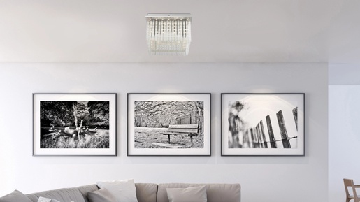 Stropna svjetiljka VINCE (Ø36 cm), LED, IP20, srebrna