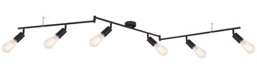 Stropni reflektor MARTHA, 6xE27, IP20, crna