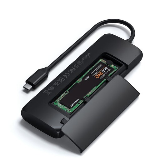Satechi docking station Hybrid Multiport, USB-C, crni