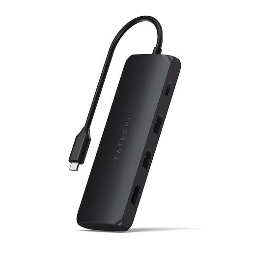 Satechi docking station Hybrid Multiport, USB-C, crni