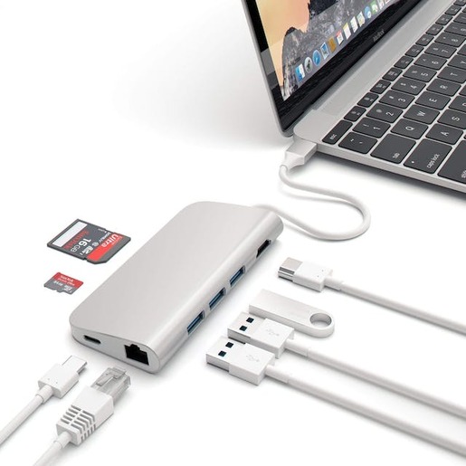 Satechi docking station Aluminium Multi-Port Adapter, srebrni