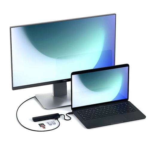 Satechi docking station Aluminum Slim Multiport, USB-C, crni