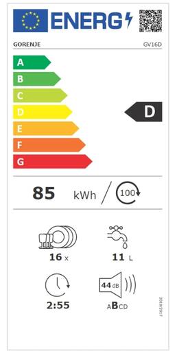 Gorenje perilica posuđa GV16D