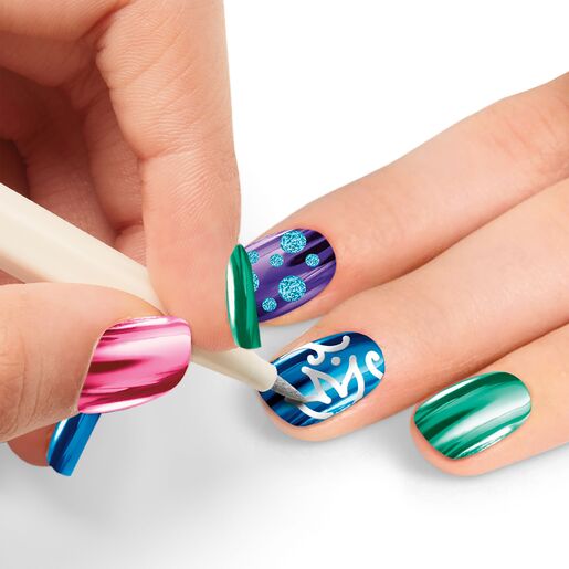 CRAZART set uređivanje noktiju Nail Art Metalic Rainbow