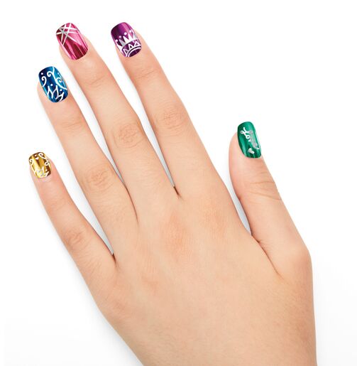 CRAZART set uređivanje noktiju Nail Art Metalic Rainbow