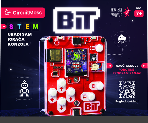 CircuitMess STEM uradi-sam igraća konzola Bit