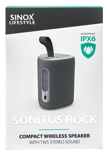 Sinox Sonitus Rock prijenosni zvučnik BT5.0, vodootporan IPX6, sivi