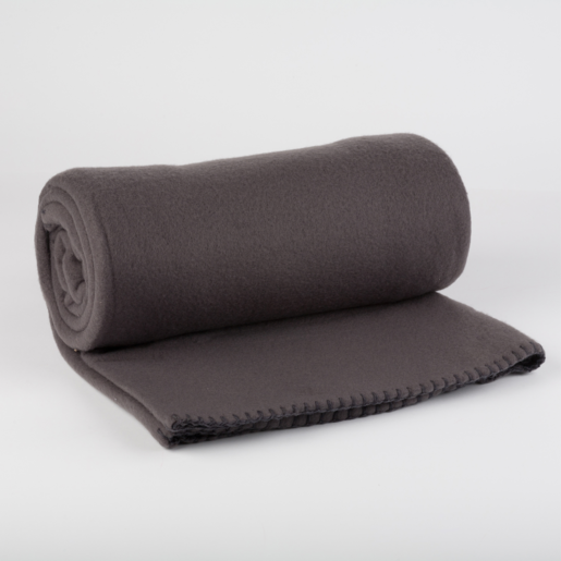 Deka flis jednobojna 130x170cm, siva