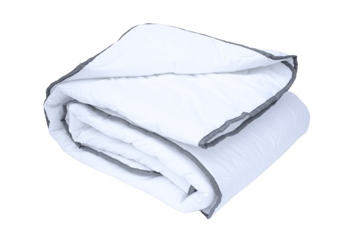 Poplun štepani  Mirjana Mikulec, paspul 200x200cm, sivi