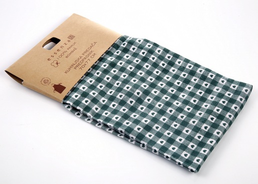 Kuhinjska pregača 70x77cm, zeleni karo