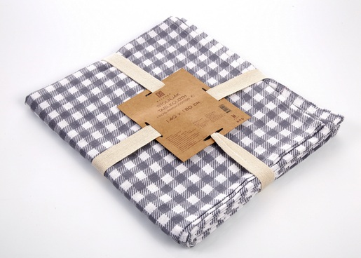 Stolnjak Karo 140x220cm, sivi