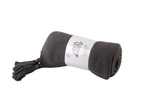 Deka ČK pletena siva 130x170cm