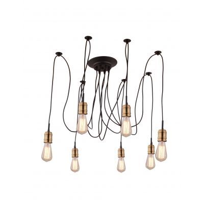 Vidik visilica špage 17960 (Ø200 cm), 7xE27, IP20, crna