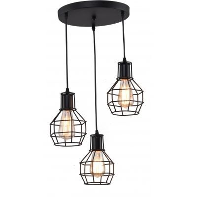 Vidik visilica 17721 (Ø35 cm), 3xE27, IP20, crna