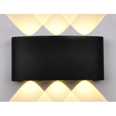 Vidik LED zidna svjetiljka 18135 (Ø17 cm), ugrađeni LED, IP65, crna