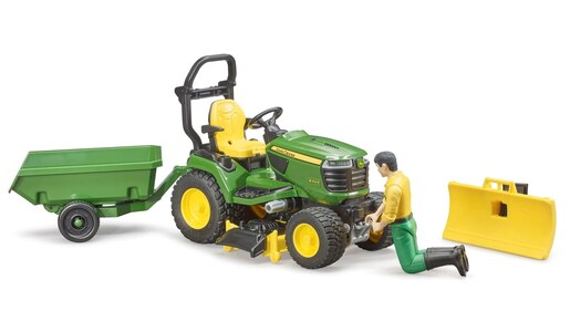 Bruder traktor kosilica John Deere s prikolicom i figurom