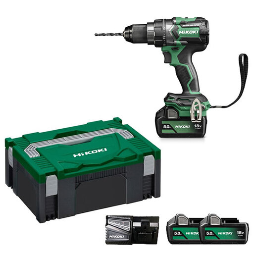 HIKOKI akumulatorska bušilica-odvijač DS18DC - 18V - u setu sa dvije baterije 4,0 AH, punjač u HITBOX-u