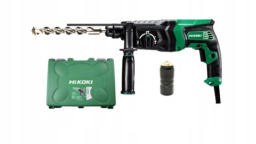 HIKOKI bušeči čekić DH26PMC - SDS+ 830 W + dodatna stezna glava u koferu
