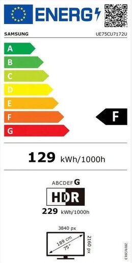 Televizor Samsung UE75CU7102KXXH LED TV 75" ultra HD, smart TV, Crystal procesor 4K, bez ivica na 3 strane