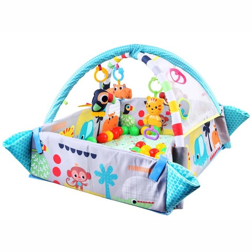 Edukativni madrac sa ogradicom - plavi