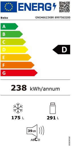 Beko hladnjak GNO46623XBR