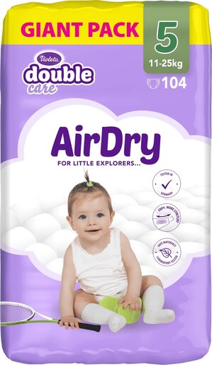 Violeta Double Care Air Dry pelene, vel. 5 (11-25 kg) 104 kom