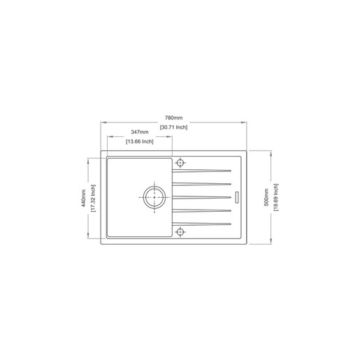 SHR Carysil Vivaldi D-100 S crni sudoper