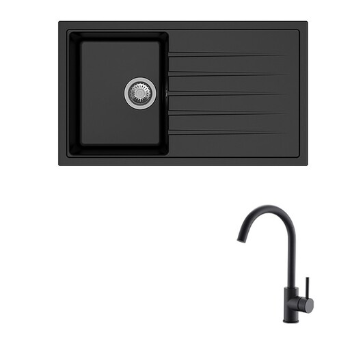 CARYSIL set sudopera i slavine VIVALDI, crna