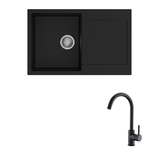 CARYSIL set sudopera i slavine ENIGMA, crna