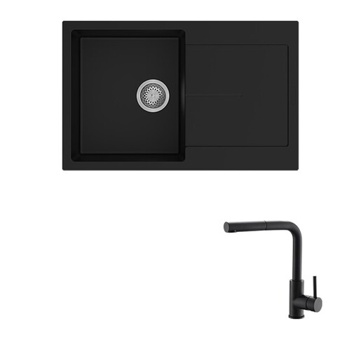 CARYSIL set sudopera i slavine ENIGMA, crna