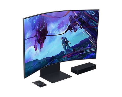 Samsung 55" Odyssey Ark (2.gen.) Gaming monitor LS55CG970NUXDU, VA 4K UHD, 165Hz, 1ms, AMD FreeSync Premium Pro, 3x HDMI, DisplayPort, USB Hub, Pivot, Zvučnici, Zakrivljen