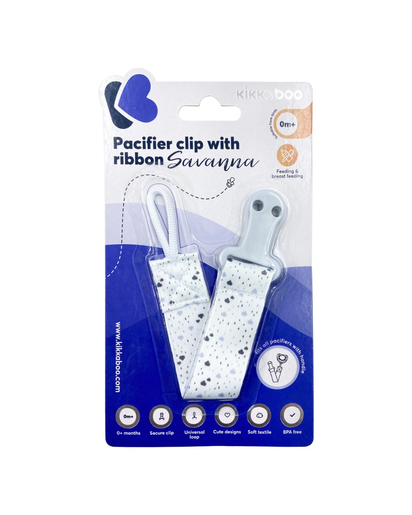 Kikka Boo privjesak za dudu s kopčom Savanna, Blue