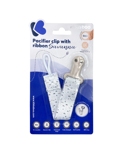 Kikka Boo privjesak za dudu s kopčom Savanna, Beige