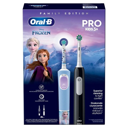 Oral B električna četkica Family Edition Pro Series 1 Black + Pro Kids 3 + Frozen