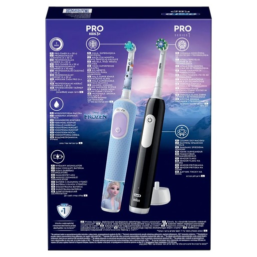 Oral B električna četkica Family Edition Pro Series 1 Black + Pro Kids 3 + Frozen