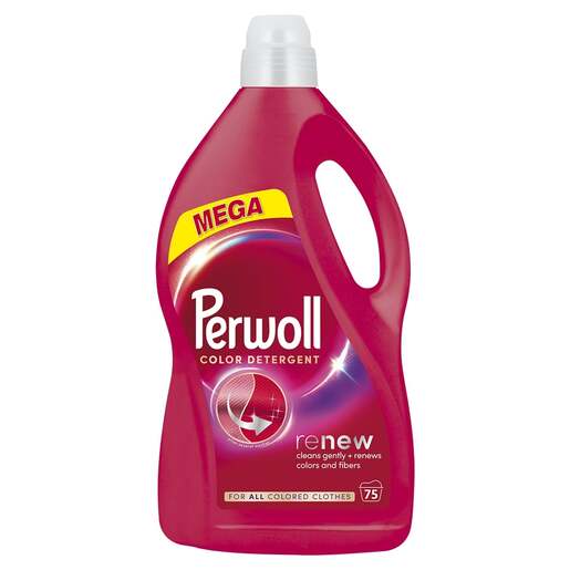 Perwoll Renew Color tekući deterdžent, 75 pranja, 3.75 l