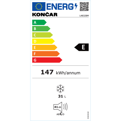 Končar zamrzivač L4832BM