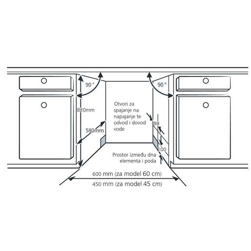 Končar perilica posuđa PP60IM8