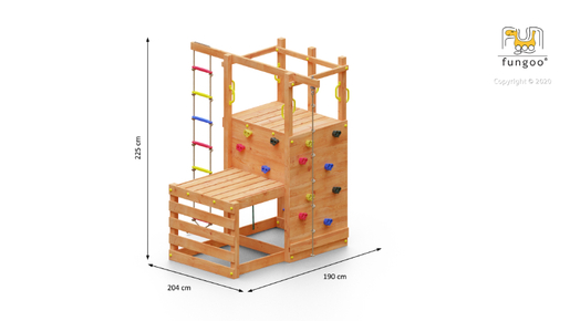 Fungoo drveno dječje igralište CLIMBING STAR 1, set