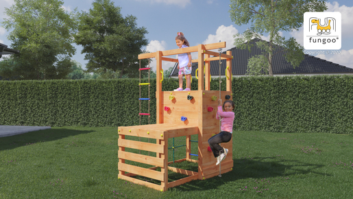 Fungoo drveno dječje igralište CLIMBING STAR 1, set