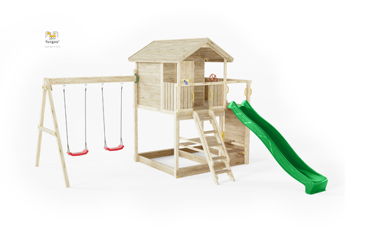 Fungoo drveno dječje igralište MOONLIGHT s toboganom, set