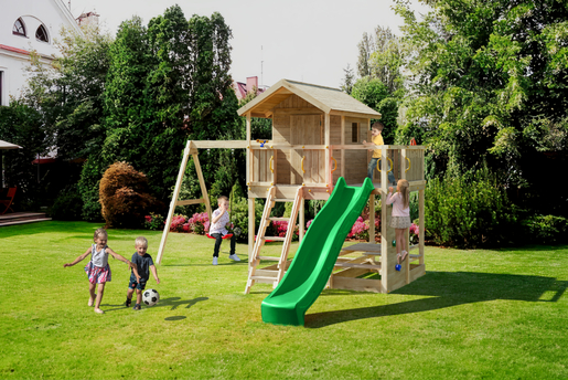 Fungoo drveno dječje igralište MOONLIGHT s toboganom, set