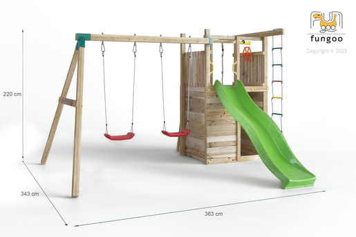 Fungoo drveno dječje igralište HOUSER, set