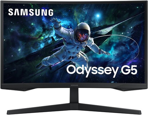 Samsung 27" Odyssey G5 Gaming monitor LS27CG552EUXEN, VA 2K/QHD, 165Hz, 1ms, AMD FreeSync, HDMI, DisplayPort, Zakrivljen