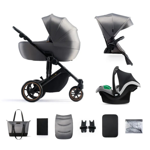 Kinderkraft dječja kolica PRIME 2 MINK PRO 3u1, Shadow Grey